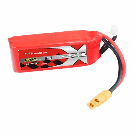 6S-22.2V 1800mAh 130C FPV Racing Lipo Bateria