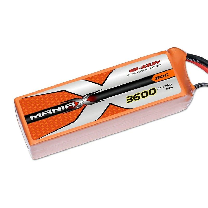 Bateria Lipo 6S-22.2V 3600mAh 80C