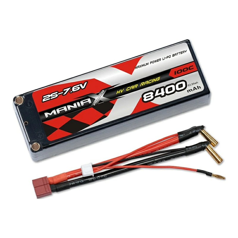 Bateria HV Lipo 2S-7.6V 8400mAh 100C Hardcase Car Racing
