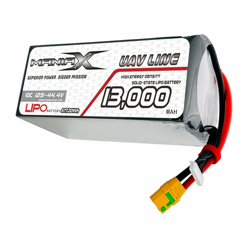 ManiaX d'estat sòlid-Lipo 12S-44,4V 13.000 mAH 10C Bateria i UAV