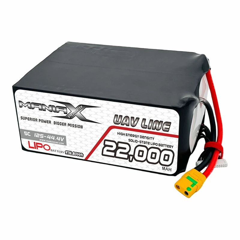 400 Wh/Kg Lipo d'estat sòlid-12S-44,4 V 22.000 mAh 5C Drone/ UAV/eVTOL/Bateria de múltiples rotors