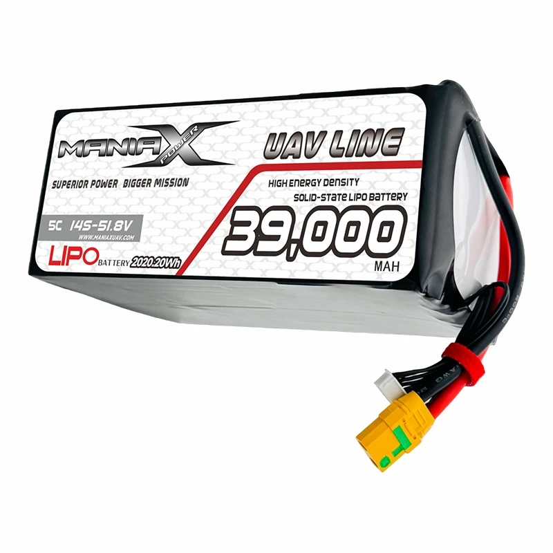 400 Wh/Kg Lipo d'estat sòlid-14S-51,8 V 39.000 mAh 5C Drone/ UAV/eVTOL/Bateria de múltiples rotors